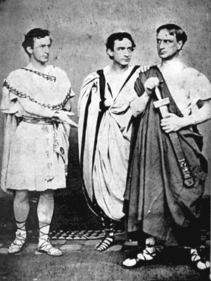 The brothers Booth in 'Julius Caesar'